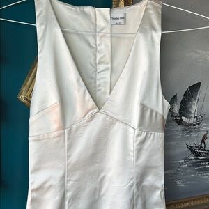 Sunday Best White Satin Mini Dress | BNWOT | size 2 | bachelorette/bridal dress